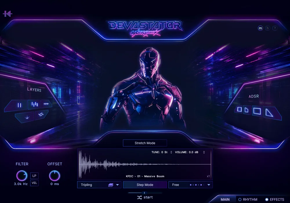 Cyberpunk interface, Main tab
